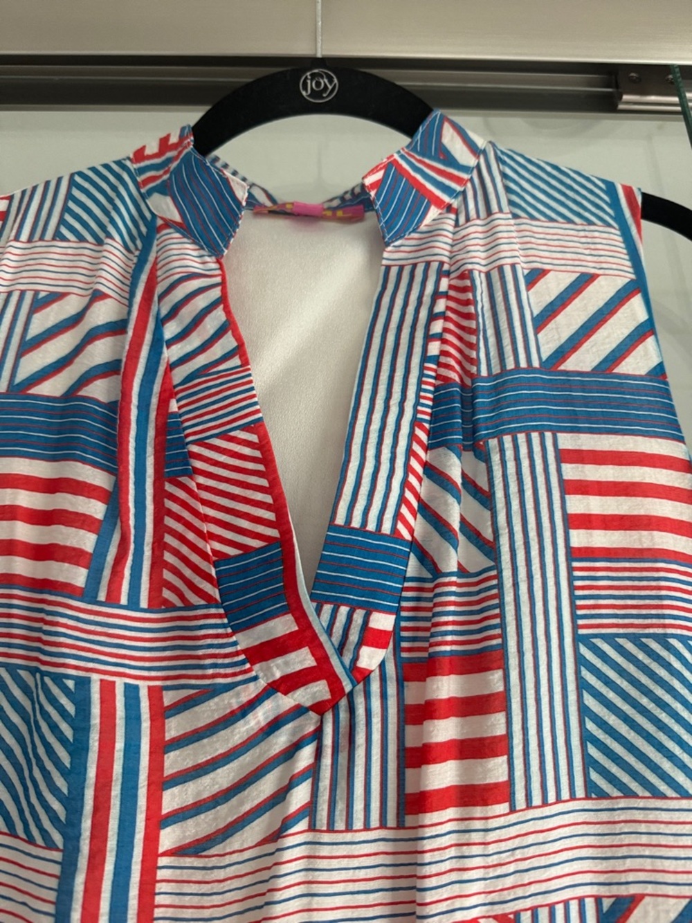 THML Multi-Stripe dress in Blue, Red & White - Picture 3 of 5